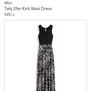 Gilli Tahj 2fer knit maxi dress